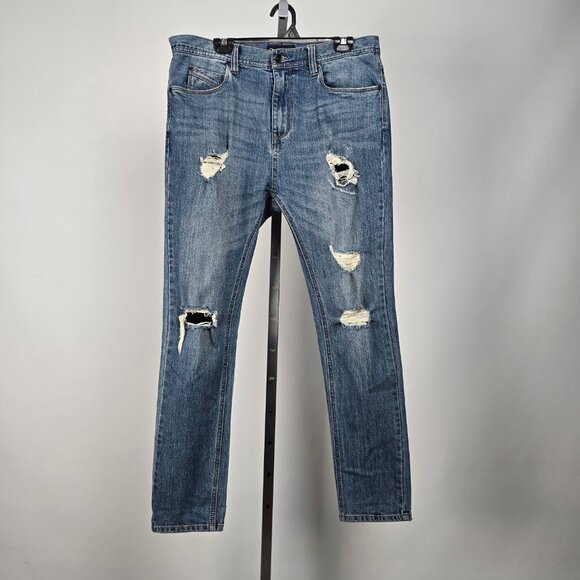 Empyre Distressed Slim Leg Denim Jeans Size 34 - Picture 1 of 7